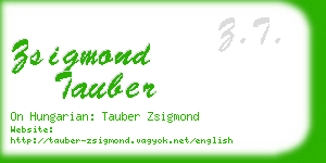 zsigmond tauber business card